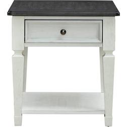 Liberty Furniture Allyson Park Wirebrushed White/Charcoal Small Table 23x27"
