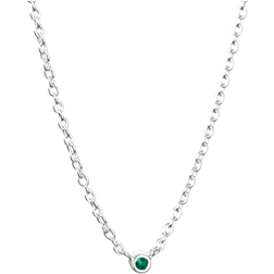 Efva Attling Micro Blink Necklace - Silver/Emerald