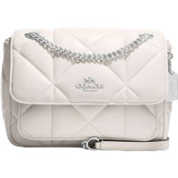 Coach Klare Crossbody 25 With Puffy Diamond Quilting - Silver/Chalk