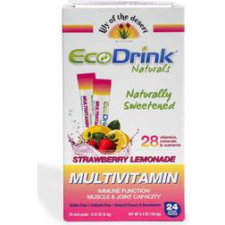 Lily Of The Desert Nutrition Ecodrink Trial Size Stick Packets Strawberry Lemonade 24