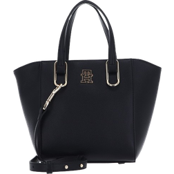 Tommy Hilfiger Monogram Plaque Medium Tote Bag - Black