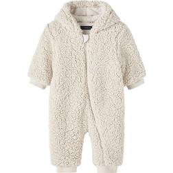 Name It Baby NbnMazie Teddy Fleece Overall - Moonbeam