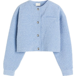 H&M Button Placket Oversized Jacket - Light Blue