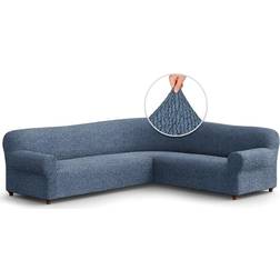 Mille Righe Collection Loose Sofa Cover Blue (399.5x96.5)