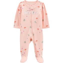 Carter's Baby's Little Sister 2-Way Zip Cotton Sleep & Play Pajamas - Pink