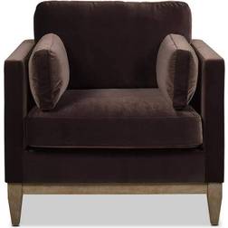 Jennifer Taylor Knox Deep Brown Velvet Armchair 35"