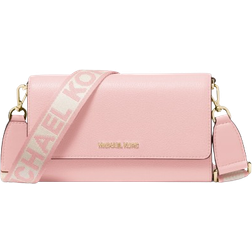 Michael Kors Jet Set Large Leather Crossbody Bag - Powder Blush