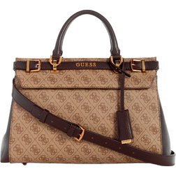 Guess Sestri Quattro G Luxury Satchel - Light Vintage