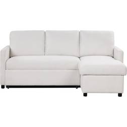 Serta Clancy Convertible Sectional Cream Sofa 77.2" 3 Seater