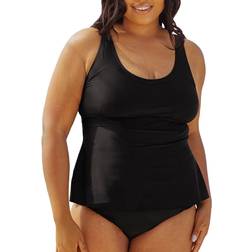 Shapermint Essentials Adjustable Strap Wire Free Tankini - Black