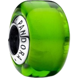 Pandora Mini Murano Charm - Silver/Green