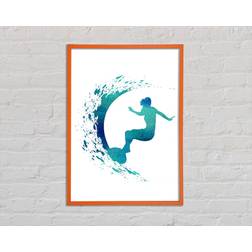 Ivy Bronx Surfing The Wave Orange Bild 29.7x42cm