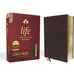 NIV, Life Application Study Bible, Third Edition, Large Print, Bonded Leather, Burgundy, Red Letter (Hardcover, 2020)