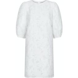 Neo Noir Limba Brocade Dress - White