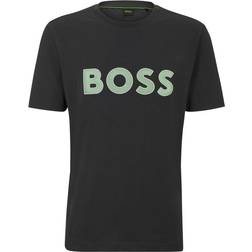 Hugo Boss Mesh Logo Regular Fit T-shirt - Dark Grey