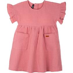 Pure Pure Mull Dress Ruffles Mauve - Pink