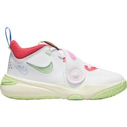 Nike Team Hustle D 11 PSV - Summit White/Coconut Milk/Light Photo Blue/Barely Volt