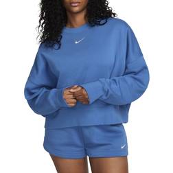 Nike Women's Sportswear Phoenix Fleece Over-Oversized Crew-Neck Sweatshirt - Star Blue/Sail