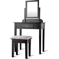 Goplus Costway Black Dressing Table 16x29.5" 2