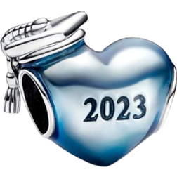 Pandora 2023 Graduation Heart Charm - Silver/Blue