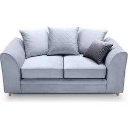 Abakus Direct Chicago Silver Blue Sofa 168cm Zweisitzer