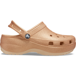 Crocs Classic Platform Glitter Clog - Shiitake