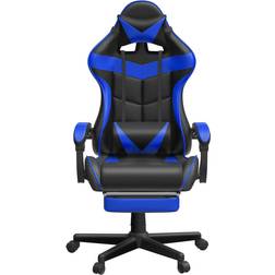 SOONTRANS Captain Series Storm Blue Ergonomic Gaming Chair with Footrest - Blue