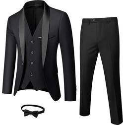 MY'S Men's 3 Piece Suit - Black