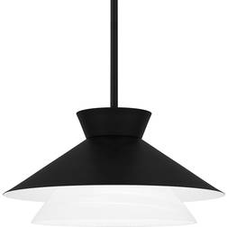 QUOIZEL Lionel Matte Black Pendant Lamp 15"