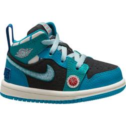 Nike Jordan 1 Mid SS TD - Anthracite/Aquatone/New Emerald/Glacier Blue