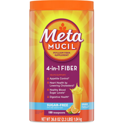 Metamucil Psyllium Fiber Supplement 4-in-1 Fiber for Digestive Health Orange