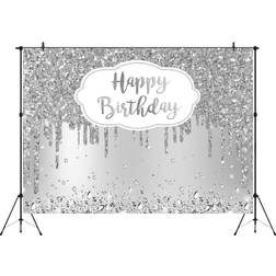 Aperturee Happy Birthday Backdrop Glitter