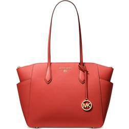 Michael Kors Marilyn Medium Saffiano Leather Tote Bag - Spiced Coral