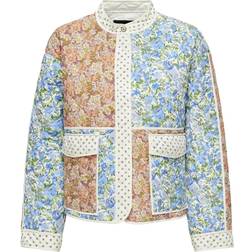 Only Smilla Quilted Patchwork Jacket - White/Cloud Dancer