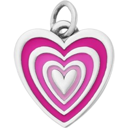 James Avery Radiant Heart Charm - Silver/Pink