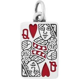 James Avery Queen of Hearts Charm - Silver/Red/Black