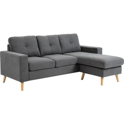 Homcom Scandi Design Dark Gray Sofa 193cm 3-Sitzer