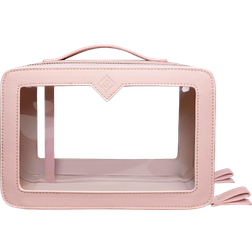 Hiwoss Clear Makeup Bags with Top Handle - Pink