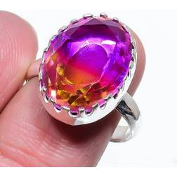 Bi-Color Handmade Ring - Silver/Multicolour