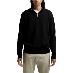 ASKET The Merino Half Zip Sweater - Black