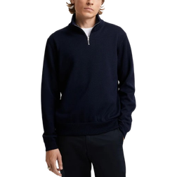 ASKET The Merino Half Zip Sweater - Dark Navy