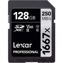 LEXAR Professional SDXC Class 10 UHS-II U3 V60 250/90MB/s 128GB 1667x