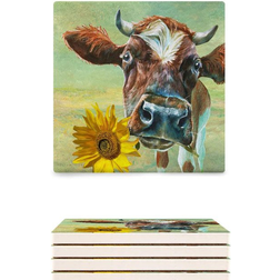 Sunflowers Cow Coaster 6