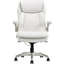 Serta Brinkley White/Silver Office Chair 46"