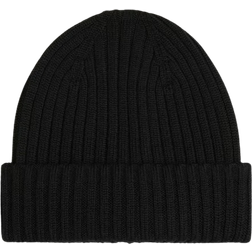 ASKET The Ribbed Wool Beanie - Black