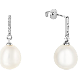 FAVS Stud Earrings - Silver/Transparent/Pearls