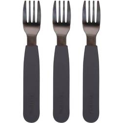 Filibabba Silicone Forks 3-pack Stone Grey