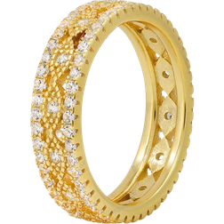 Kylie Harper Eternity Band Ring - Gold/Transparent