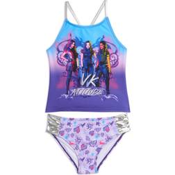 Disney Descendants Mal Evie Uma Tankini Top & Swim Bottom Set - Purple