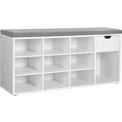 Vasagle Pull out Shelf White/Grey Schuhregal 104x48cm